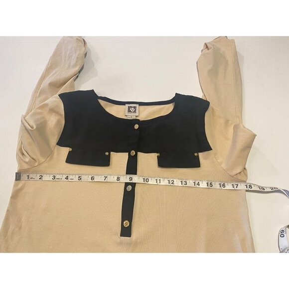 Anne Klein Solid Colorblock Button Up Blouse, Women's Small (4-6) - Picture 6 of 12